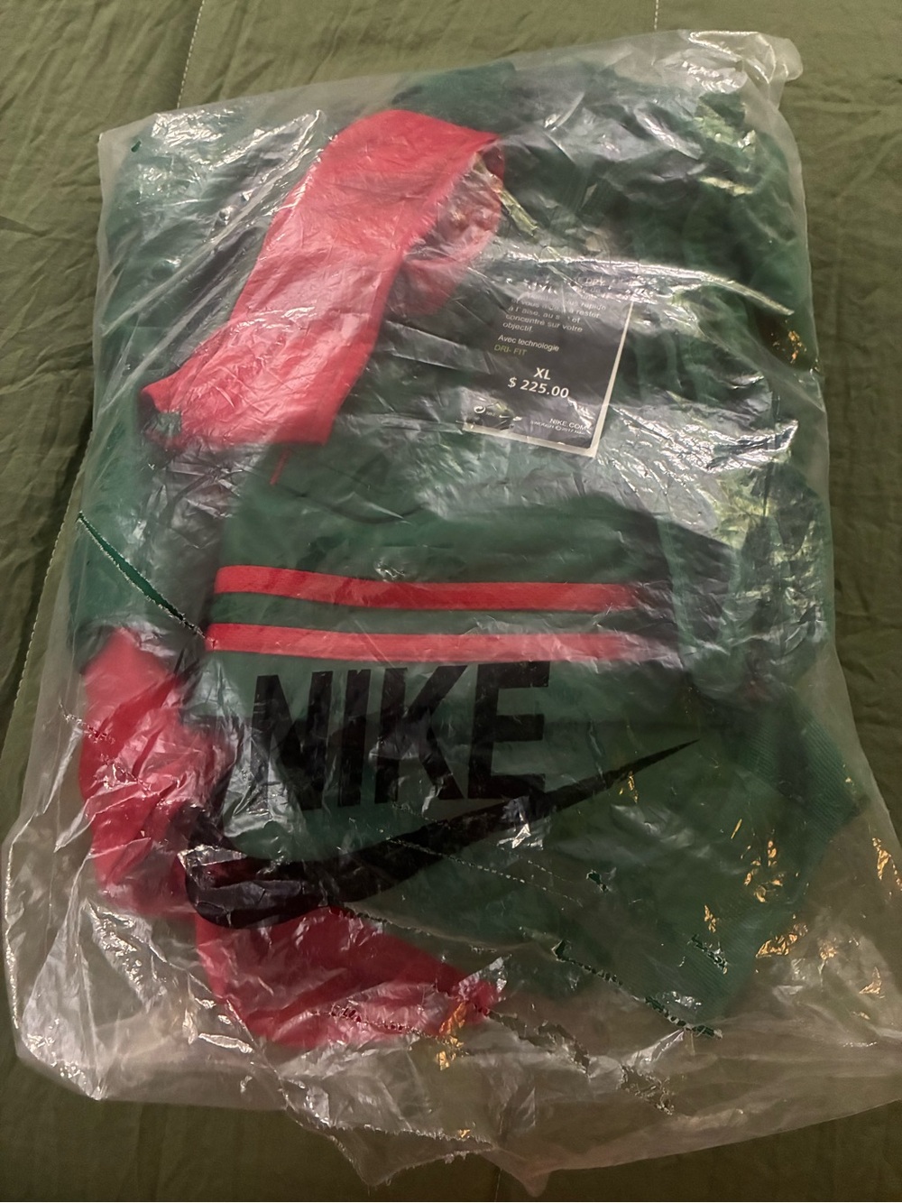 Nike Green & Red Men's Sweatpants Joggers - Packaged